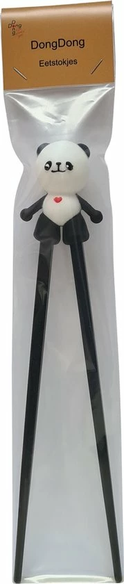 DongDong - Eetstokjes Voor Kinderen - Pandabeer Motief - 22.5 Cm - Zwart Wit 5 DongDong - Eetstokjes Voor Kinderen - Pandabeer Motief - 22.5 Cm - Zwart Wit - Afbeelding 3