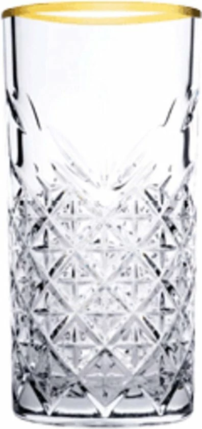 Pasabahce Timeless - Golden Touch - Longdrinkglas - Set Van 4 - 450 ML 4 Pasabahce Timeless - Golden Touch - Longdrinkglas - Set Van 4 - 450 ML - Afbeelding 2