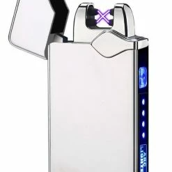 K&L Elektrische Plasma Aansteker - USB Oplaadbaar - (Zilver)