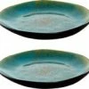 Palmer Bord Lotus 20.5 Cm Zwart Turquoise Stoneware 6 Stuk(s)