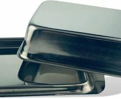 Excellent Houseware Botervloot - RVS - Met Deksel - Botervlootje - Boterschaal - Serveergerei - Keuken