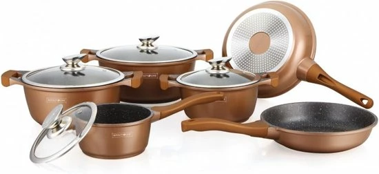 Royalty Line 10-delige Pannenset-- RVS - Gietijzer- Roze 11 Royalty Line 10-delige Pannenset-- RVS - Gietijzer- Roze - Afbeelding 9