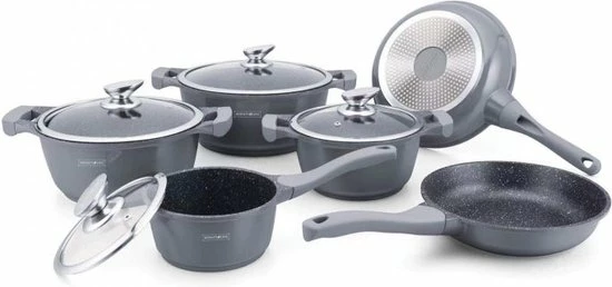 Royalty Line 10-delige Pannenset-- RVS - Gietijzer- Roze 12 Royalty Line 10-delige Pannenset-- RVS - Gietijzer- Roze - Afbeelding 10