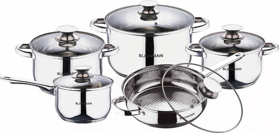Blaumann BL-1637 - 10 Delige Pannenset - RVS 3 Blaumann BL-1637 - 10 Delige Pannenset - RVS