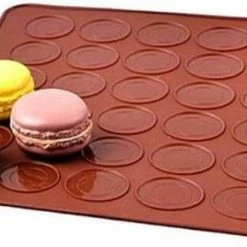 Merkloos Bakmat Voor Macarons - Siliconen Bakmat Voor Het Maken Van Macarons - 30 Stuks Per Mat - Bruin