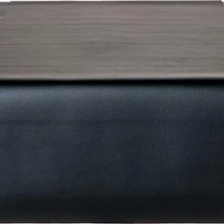 Wicotex Tafelloper-Leer-Skai Leer- Moon Zwart 45x140cm-Tafellopers Textiel