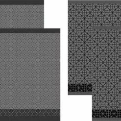 DDDDD 2x Theedoek + 2x Keukendoek Chrystal - Black