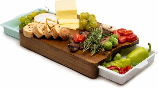 Kristies Kitchen Snijplank Met 2 Opvangbakken Kristie’s Kitchen - Borrelplank - Tapasplank - Antislip - Acacia 10 Kristies Kitchen Snijplank Met 2 Opvangbakken Kristie’s Kitchen - Borrelplank - Tapasplank - Antislip - Acacia - Afbeelding 8