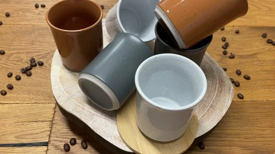 Kade171 Koffiekopjes - Koffiemok - Koffiebeker - Set Van 6 Kopjes - 150ML - Keramiek - Hip En Trendy 4 Kade171 Koffiekopjes - Koffiemok - Koffiebeker - Set Van 6 Kopjes - 150ML - Keramiek - Hip En Trendy - Afbeelding 2