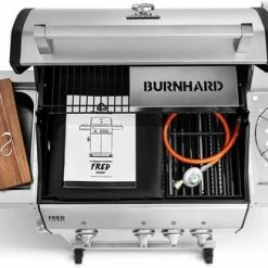 Burnhard Gas BBQ FRED Deluxe - 3 Branders - Keramische Infraroodbrander & Afdekhoes - Deluxe -WMF Shop 550x327 3