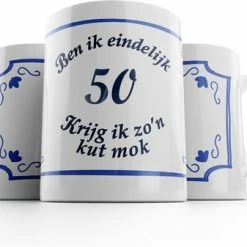 Merkloos Kut Mok 50 Jaar |Ben Ik Eindelijk 50 Jaar Krijg Ik Zo’n Kutmok| Mok Verjaardag |Cadeau Mok| Grappige Mok | Cadeau Abraham | Cadeau Sara | Kuttegel 50 Jaar
