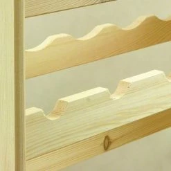 SMH LINE® - Wijnrek - Hout Wijnrek- Bottle Rack - 65x63x26,5 Cm (LxBxD) - Massief Hout - 30 Flessen - Flessenrek Modulair En Stapelbaar - Flessenhouder Staand -WMF Shop 550x340 4