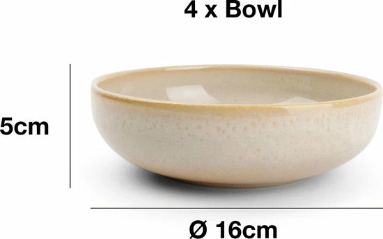 Salt&Pepper Tabo Beige - Serviesset - 4 Persoons - 12 Delig - Crème/Beige 5 Salt&Pepper Tabo Beige - Serviesset - 4 Persoons - 12 Delig - Crème/Beige - Afbeelding 3