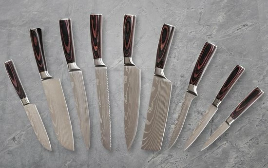 Timmers Trading 10 Delige Professionele Messenset – Koksmessen - Japanse Messen 9 Timmers Trading 10 Delige Professionele Messenset – Koksmessen - Japanse Messen - Afbeelding 7