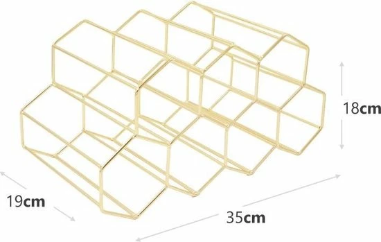 Live Deals Wijnrek Hexagon 9 Flessen | Flessenrek | Wijn Accessoires | Wijnkast | Wijnrek Metaal | Wijnrekken | Wijnfleshouder | Wijnhouder | Goud 18 Live Deals Wijnrek Hexagon 9 Flessen | Flessenrek | Wijn Accessoires | Wijnkast | Wijnrek Metaal | Wijnrekken | Wijnfleshouder | Wijnhouder | Goud - Afbeelding 16