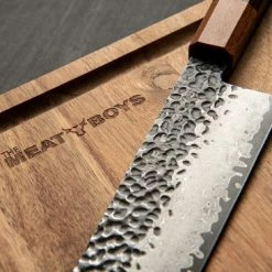 Merkloos Vleesplank - Snijplank - The Meat Boys - Acacia Hout - 40x30x4 -