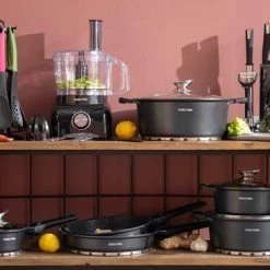 Swiss Pro+ - SWP41D22 - Pannenset 41 Delig - Foodprocessor - Messenblok 8 Delig - Kookgerei Set Met Houder 7 Delig - Starters Pakket - 2022 Serie - Limited Edition -uitzet -WMF Shop 550x366 31