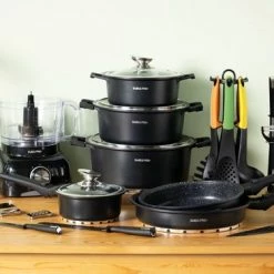 Swiss Pro+ - SWP41D22 - Pannenset 41 Delig - Foodprocessor - Messenblok 8 Delig - Kookgerei Set Met Houder 7 Delig - Starters Pakket - 2022 Serie - Limited Edition -uitzet -WMF Shop 550x366 32