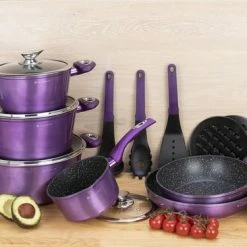 EDENBERG Edënbërg Purple Line - 15-delige Luxe Pannenset Van Gesmeed Aluminium 18 EDENBERG Edënbërg Purple Line - 15-delige Luxe Pannenset Van Gesmeed Aluminium -WMF Shop 550x366 88