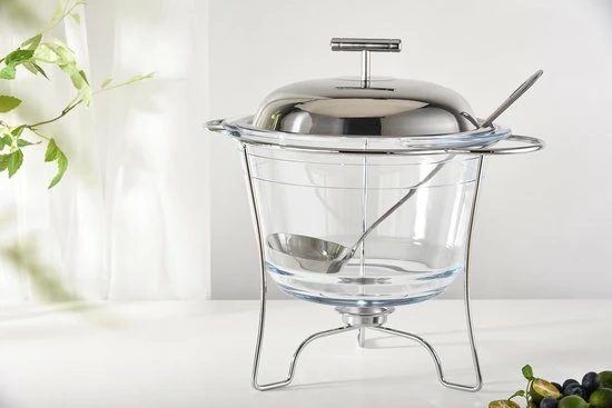 Kadirelli Soepkommen - Glazen Soepterrine - Voedselverwarmer - Soepketel - 4 Liter 7 Kadirelli Soepkommen - Glazen Soepterrine - Voedselverwarmer - Soepketel - 4 Liter - Afbeelding 5