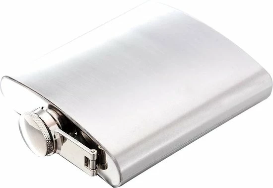 LOUZIR Premium RVS Heupfles Met Schroefdop - 200 Ml - 12x9cm 6 LOUZIR Premium RVS Heupfles Met Schroefdop - 200 Ml - 12x9cm - Afbeelding 4