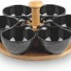 Hakal Hapjes Tapas Draaiplateau Hout Met Melamine Schaaltjes - Serveerplank Borrelplank -WMF Shop 550x381