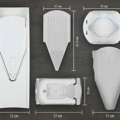 Börner Mandoline V1 Profi | 7-delige Set | 5 Snijdiktes | Geschikt Als Frietsnijder | BPA-vrij En Roestvrij | Wit -WMF Shop 550x391 1