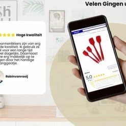 Rilimo Pannenlikker Voor Te Bakken - Hittebestendig Siliconen Spatel - Bakspullen Vaatwasserbestendig - Rood -WMF Shop 550x395