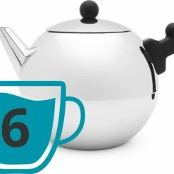 Bredemeijer - Theepot Bella Ronde 1,2L Vlakke Bodem Zwart Beslag- Dubbelwandig 21 Bredemeijer - Theepot Bella Ronde 1,2L Vlakke Bodem Zwart Beslag- Dubbelwandig -WMF Shop 550x400