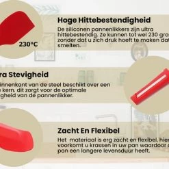 Rilimo Pannenlikker Voor Te Bakken - Hittebestendig Siliconen Spatel - Bakspullen Vaatwasserbestendig - Rood -WMF Shop 550x405 1