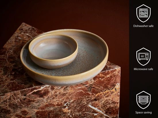 Salt&Pepper Tabo Beige - Serviesset - 4 Persoons - 12 Delig - Crème/Beige 7 Salt&Pepper Tabo Beige - Serviesset - 4 Persoons - 12 Delig - Crème/Beige - Afbeelding 5