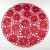 Merkloos Tafelkleed - Kerst - Rood Opengewerkt Met Bloemen - Rond 60 Cm -WMF Shop 550x412 53