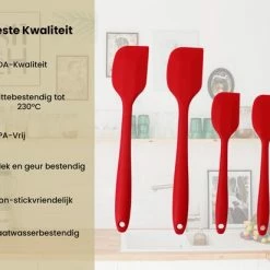 Rilimo Pannenlikker Voor Te Bakken - Hittebestendig Siliconen Spatel - Bakspullen Vaatwasserbestendig - Rood -WMF Shop 550x412 68