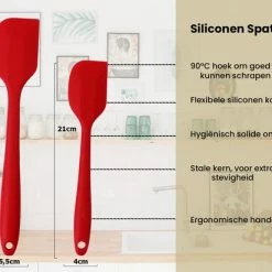 Rilimo Pannenlikker Voor Te Bakken - Hittebestendig Siliconen Spatel - Bakspullen Vaatwasserbestendig - Rood -WMF Shop 550x412 70