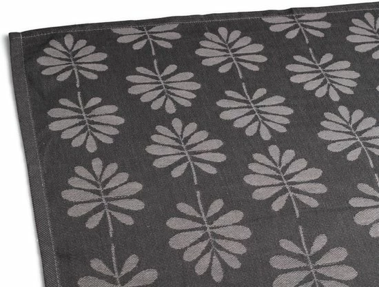 Aaaaa Luxe Theedoeken - 6 Stuks - Patroon Blad - Antraciet - 60x65cm 9 Aaaaa Luxe Theedoeken - 6 Stuks - Patroon Blad - Antraciet - 60x65cm - Afbeelding 7