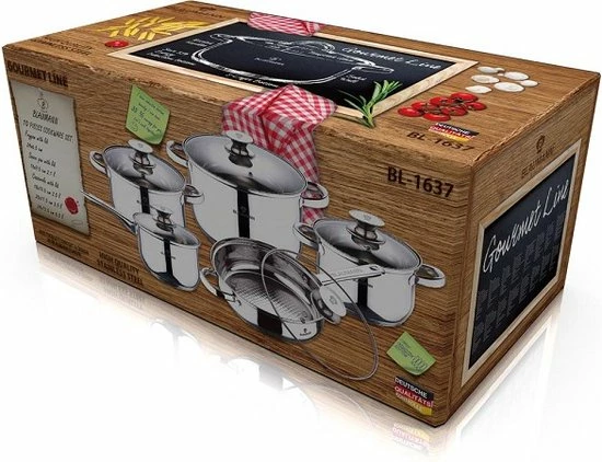 Blaumann BL-1637 - 10 Delige Pannenset - RVS 5 Blaumann BL-1637 - 10 Delige Pannenset - RVS - Afbeelding 3