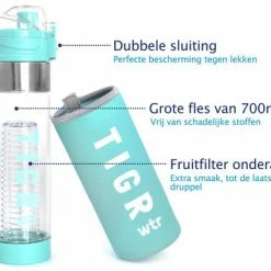 TIGR The Infuser - Drinkfles Met Fruitfilter - 100% BPA Vrij - 700ML – Blauw -WMF Shop 550x425 10