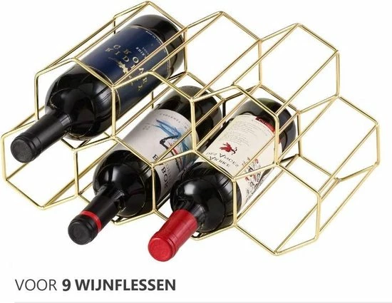 Live Deals Wijnrek Hexagon 9 Flessen | Flessenrek | Wijn Accessoires | Wijnkast | Wijnrek Metaal | Wijnrekken | Wijnfleshouder | Wijnhouder | Goud 12 Live Deals Wijnrek Hexagon 9 Flessen | Flessenrek | Wijn Accessoires | Wijnkast | Wijnrek Metaal | Wijnrekken | Wijnfleshouder | Wijnhouder | Goud - Afbeelding 10