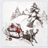 Premium Collection Luxe Kerst Thema Servetten - Kerstman Op Slee - 33 X 33 Cm - Set 2 X 20 Stuks - Papieren Kerstservetten - Papieren Wegwerpservetten - 3-laags -WMF Shop 550x439