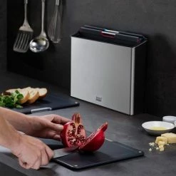 Joseph Joseph JosephJoseph - Folio - Steel - Snijplank - In Houder - Groot - Set Van 5 Stuks - Zilver -WMF Shop 550x441 5