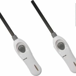 Discountershop Aansteker Met Kinderbescherming - Barbecue Aansteker - Pakket Van 2x Stuks BBQ Aanstekers Navulbaar| A Kwaliteit |Kinderbescherming/Kinderslot |2x Wit| 26 Cm