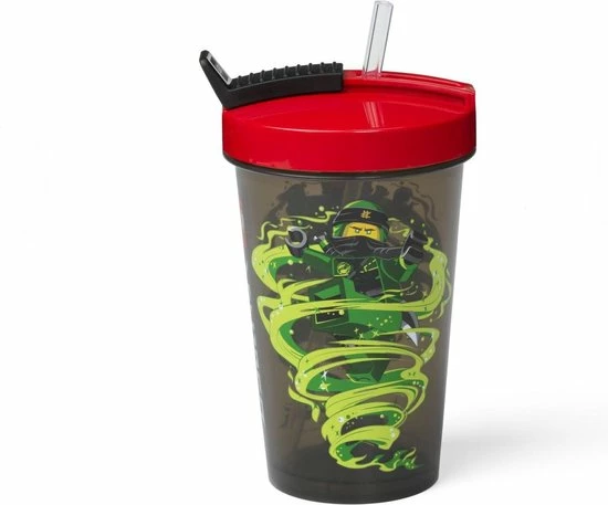 LEGO Ninjago Drinkbeker 500 Ml - Met Rietje - Zwart 7 LEGO Ninjago Drinkbeker 500 Ml - Met Rietje - Zwart - Afbeelding 5