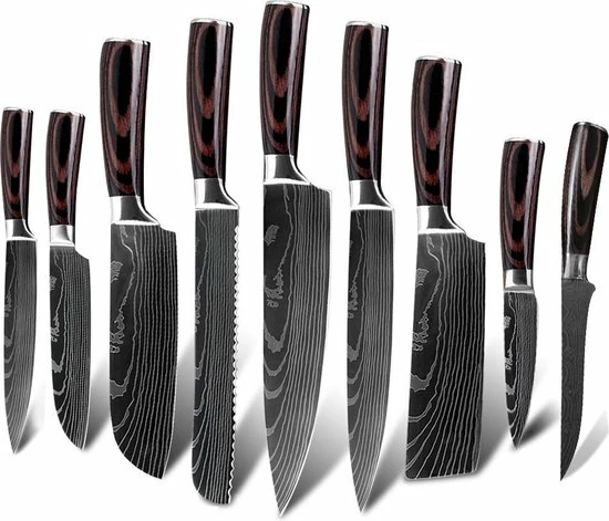 Timmers Trading 10 Delige Professionele Messenset – Koksmessen - Japanse Messen 3 Timmers Trading 10 Delige Professionele Messenset – Koksmessen - Japanse Messen