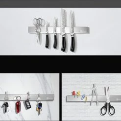 Paudin Premium Hygiënische Magneetstrip - Extra Lange 45 Centimeter Magnetische Messenhouder - Messenblok - Messenstrip- Black Friday - Sint En Kerst -WMF Shop 550x487 2