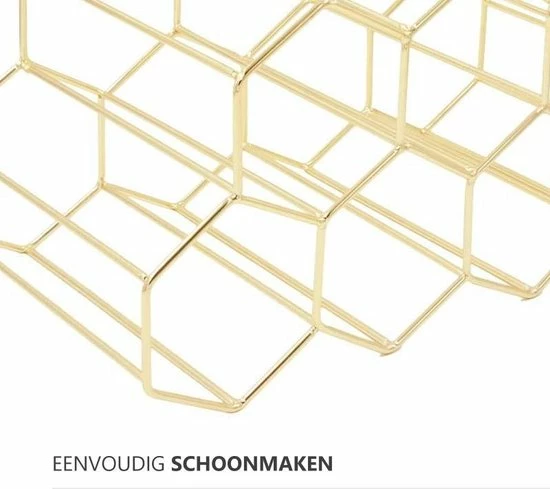 Live Deals Wijnrek Hexagon 9 Flessen | Flessenrek | Wijn Accessoires | Wijnkast | Wijnrek Metaal | Wijnrekken | Wijnfleshouder | Wijnhouder | Goud 7 Live Deals Wijnrek Hexagon 9 Flessen | Flessenrek | Wijn Accessoires | Wijnkast | Wijnrek Metaal | Wijnrekken | Wijnfleshouder | Wijnhouder | Goud - Afbeelding 5