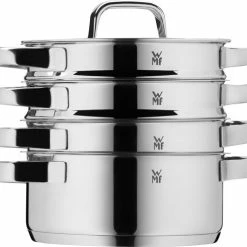 WMF Compact Cuisine Pannenset 4-delig - Kookpannen, Stoominzet, Mengkom -WMF Shop 550x491 1