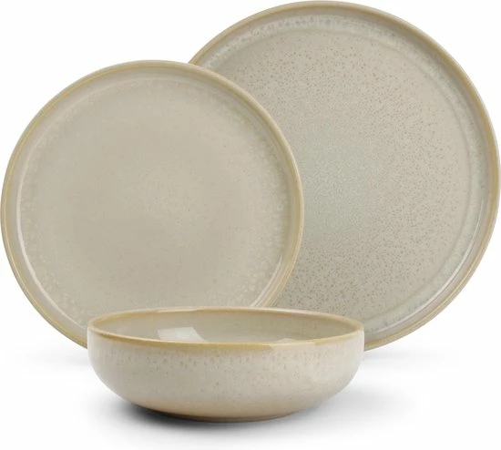 Salt&Pepper Tabo Beige - Serviesset - 4 Persoons - 12 Delig - Crème/Beige 3 Salt&Pepper Tabo Beige - Serviesset - 4 Persoons - 12 Delig - Crème/Beige