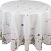 Clayre & Eef Tafelkleed Kerst Ø 170 Cm Wit Groen Katoen Rond Notenkrakers Tafellaken Tafellinnen Tafeltextiel -WMF Shop 550x500 4