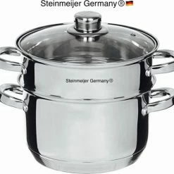 Steinmeijergermany Steinmeijer Stoompannenset RVS 6L- Ø 26 Cm - 3-delig - Voorzien Van 6-Laags Bodem 7 Steinmeijergermany Steinmeijer Stoompannenset RVS 6L- Ø 26 Cm - 3-delig - Voorzien Van 6-Laags Bodem -WMF Shop 550x504