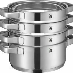 WMF Compact Cuisine Pannenset 4-delig - Kookpannen, Stoominzet, Mengkom -WMF Shop 550x507